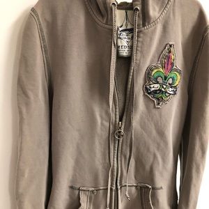 Nollie zip up hoodie medium women’s slim fit 2000s retro skate style